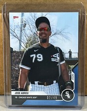 2020 TOPPS NOW ROAD OPENING DAY #OD-81 JOSE ABREU WHITE SOX Blue Parallel 2/49