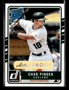 2017 Panini Donruss #214 Chad Pinder Rated Rookie Gold Artist Proof /10