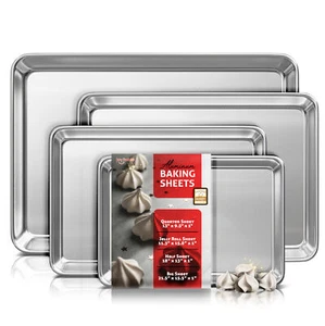 Aluminum Baking Sheets, Nonstick Steel Cookie Sheets Cooking & Baking Sheet Pans - Picture 1 of 35