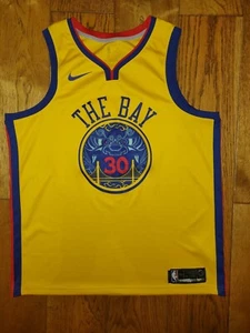 Steph Curry Golden State Warriors Basketball Jersey NBA City Edition Chinese NY - Picture 1 of 5