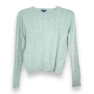 J. McLaughlin Soft Green 100% Cashmere Cable Knit Sweater Women’s Size Small S - Picture 1 of 5