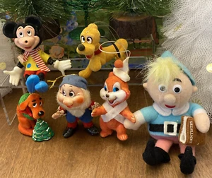 Adornos de Navidad de colección Mickey Mouse inadaptado Hermey Rudolph Pluto flocado - Imagen 1 de 24