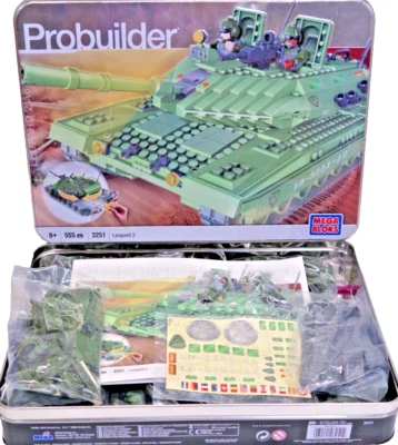 Mega Bloks #3251  Probuilder Leopard 2 Military Tank 555 Pcs. 100% Complete - Image 1 of 4