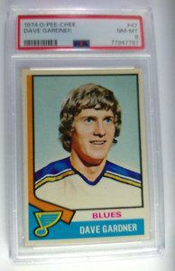 DAVE GARDNER 1974-75 O-PEE-CHEE 74-75 NO 47 PSA 8   34422
