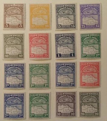 Sellos de correo aéreo de Venezuela, 1930, sc#C1-16, como nuevos, NH, OG, juego completo 1er Foto 1 de 4