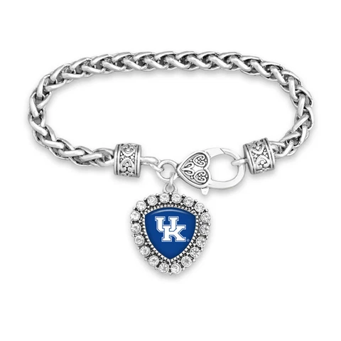 51205 Kentucky Wildcats Rhinestone Brooke Triangle Pendant Bracelet Cover