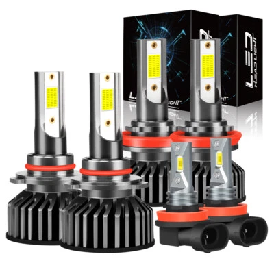 Para Nissan Rogue 2008-2013 6X Faros LED Luz Alta Baja + Kit Bombillas Antiniebla Foto 1 de 4