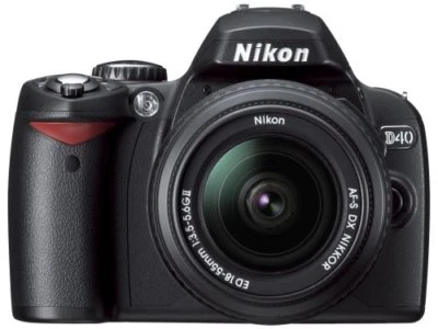 Nikon Digital SLR Camera 6.1 MP D40 Lens Kit Black D40BLK - Image 1 of 4