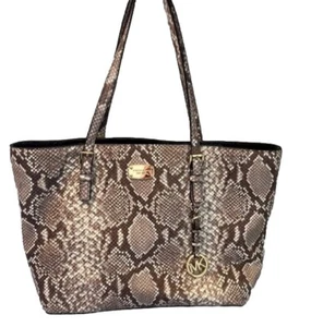 Michael Kors Bedford Pocket Tote in Python snakeskin print - Picture 1 of 4