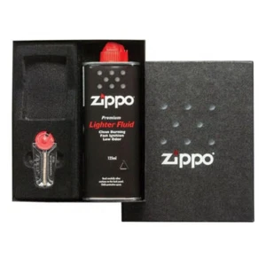Zippo Regular Sized Empty Lighter Gift Box Set With Flints + Fluids - Picture 1 of 1