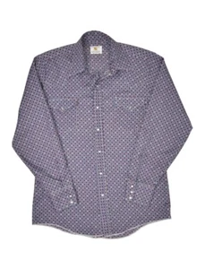 Vintage Dickson Jenkins Shirt Mens Large Western Pearl Snap Polka Dot Print - Picture 1 of 6