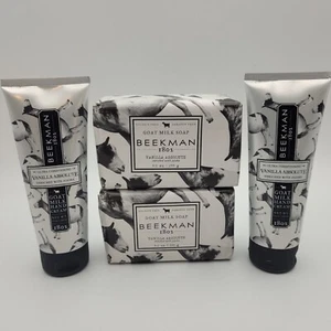 Beekman 1802 Vanilla Absolute Lot Goat Milk Soap Hand Cream Jojoba Skin Care - Picture 1 of 7