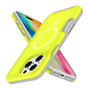 Coque fine magnétique ergonomique robuste pour iPhone 16 Pro Max 15 14 13 12 11 - Photo 1 sur 29