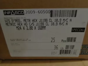 25) M24 24mm x 3.00 x 160mm Metric Hex Head Cap Screw Bolt 10.9 J1199 ASME BLACK - Picture 1 of 7