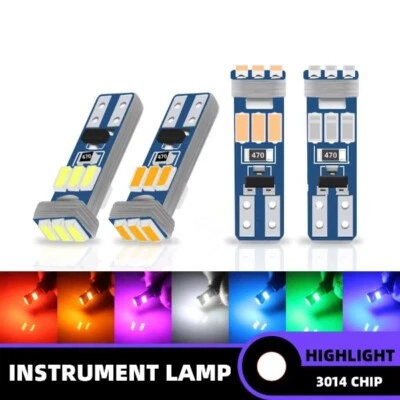 T5 286 LED Dashboard Bulbs 0.3W 3014 9-SMD Speedo Wedge Bulbs Indicators Lights - Image 1 of 4