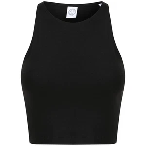 SF Damen/Ladies Cropped Crop Top / XS Schwarz PC4354 - Bild 1 von 4