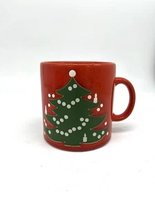 Tazza Mug Jumbo Albero di Natale Waechtersbach Vintage Rossa Germania Ovest Rara - Foto 1 di 6