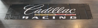 Cadillac Racing Banner Flag Big 2x8 ft Automotriz Garaje Mecánico Tienda de Velocidad Foto 1 de 4