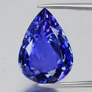 💎 4.46ct VVS Pear Natural AAA D Block Violet Blue Tanzanite - Dazzling Tanzania - Picture 1 of 4
