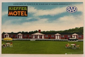Kieffer Motel Cazenovia Morrisville NY Linen Postcard - Picture 1 of 2