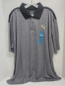 Central Florida Knights UCF Pro Edge Polo Shirt Mens 2XL 50-52 Gray Short Sleeve - Picture 1 of 6