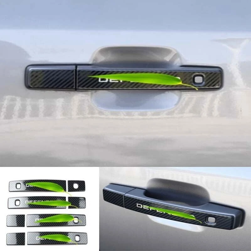 Puerta lateral de acero de fibra de carbono para Land Rover Defender 110 cubierta de manija 20-2023 Foto 1 de 4