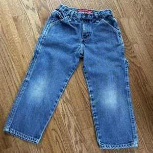 Vintage 90’s Boys Michael’s NY Jean Co American Flag Carpenter Denim Jeans Sz 5 - Picture 1 of 10