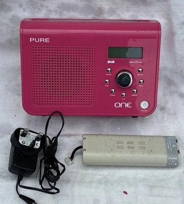 Pure ONE Radio DAB/FM Pink With C6L ChargePak And Original Power Supply Tested - Image 1 of 4