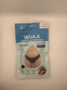 WUKA Swim Bikini Brief Period Proof Swimwear XS Black (4-8) Freepost - Picture 1 of 8