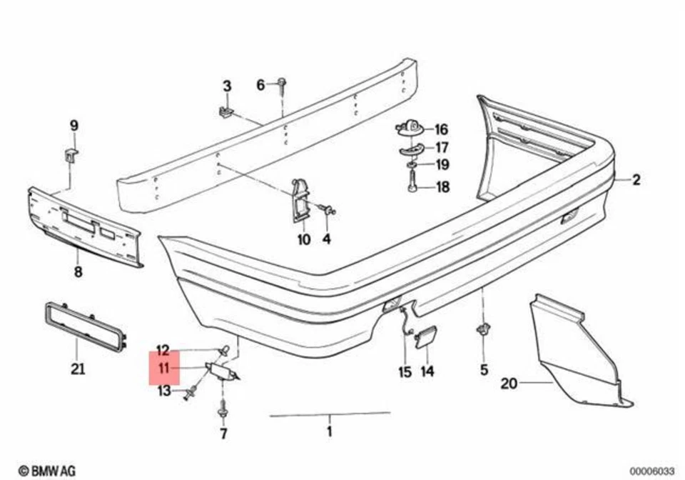 Guía izquierda original BMW E30 316 316i 318i 318is 320i 320is 324d 51122239847 Foto 1 de 1