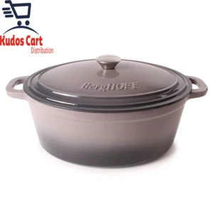 BergHOFF Neo Cast Iron Oval Casserole Dish 35Cm Lid 7.5L Oven Safe Cooking Pot - Bild 1 von 12