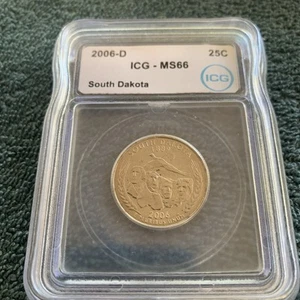 2006 D North Dakota State Quarter ICG MS66- Uncirculated Coin - Picture 1 of 7