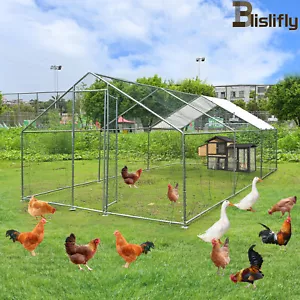 Large Walk in Chicken Run Coop Hen House Enclosure Backyard Poultry Cage 20x10ft - Picture 1 of 8