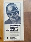 Deutsche Steinkohle Bergmann Bergbau Kumpel Original 1966 Vintage Advert Werbung