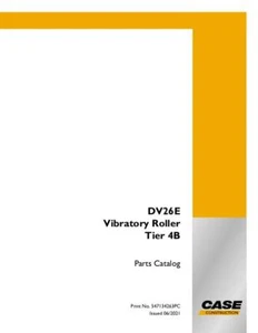 CASE DV26E VIBRATIONSWALZE TIER 4B TEILEKATALOG - Bild 1 von 1