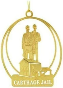 Placa de oro de 24 quilates adorno C28 cárcel de cartagio hecha a mano un momento en el tiempo mormón - Imagen 1 de 8