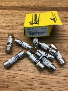 (BOX OF 10) BUSSMANN KTK-1/10 LIMITRON 1/10 AMP KTK 1/10 FUSES 600V NEW FUSES - Picture 1 of 1