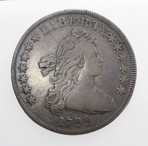 1799 $1 DRAPED BUST SILVER DOLLAR Cover