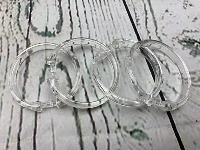 12件装圆形浴帘环塑料窗帘O环钩 — 第 1/2 张图片