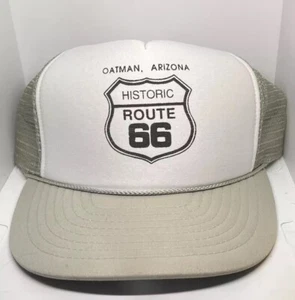 VTG Route 66 Mesh Trucker Snapback Hat Cap 80s Men Silver Cherokee Trading Post - Picture 1 of 8