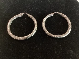 9SQ stsinless rope earrings - Bild 1 von 1