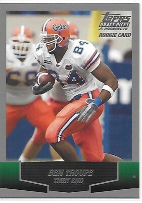 2004 Topps Draft Picks and Prospects Football Ben Troupe RC Florida - Image 1 of 2