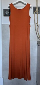 M&S AUTOGRAPH Orange Double Layered Maxi Dress Size 12 with tag - Picture 1 of 7