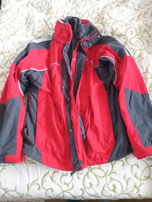 Columbia Sportswear 男式 Interchange Bugaboo 核心滑雪外套红色和黑色 M 码 — 第 1/4 张图片