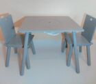 Roba Set in Grau Kindertisch mit Netzeinsatz und 2 Sthlen BWare