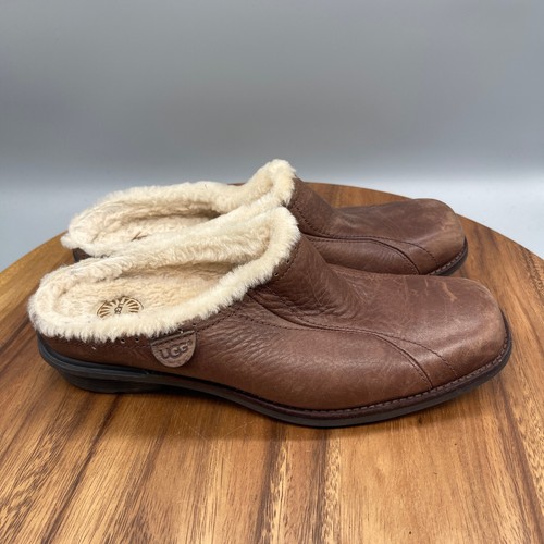 Scarpe comode Ugg Langford Mules da donna taglia 9 in pelle di pecora marrone