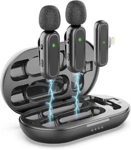 Sunity K61 Professional Wireless Duo Lavalier Lapel Microphone Lightning iPhone