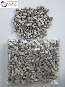 OTEC PX 12 8X11mm WHITE plastic Pyramid Tumbling Media POLISHING CHIPS 1 LB - Picture 1 of 4
