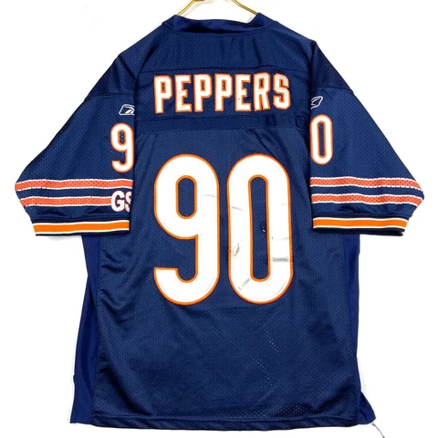 Vintage Julius Peppers #90 Chicago Bears Reebok Jersey Size 48 Blue Nfl Football Cover