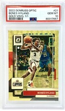2022-23 Donruss Optic Gold Vinyl #21 Bones Hyland Clippers PSA 10 Gem Mint 1/1